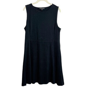 Banana Republic Factory Womens Dress Size PL Black Knit Sleeveless Fit & Flare